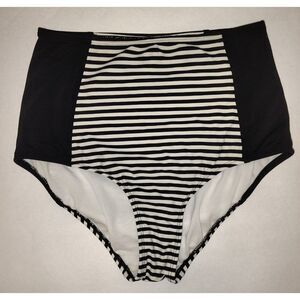 Athleta Montauk Stripe High Waisted‎ Bottom Black Size Small Athletic